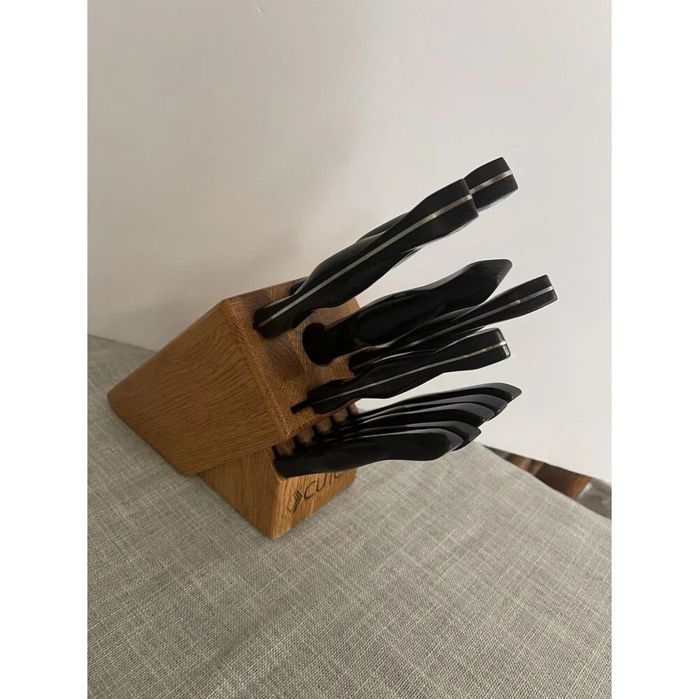 cutco butcher block knife set